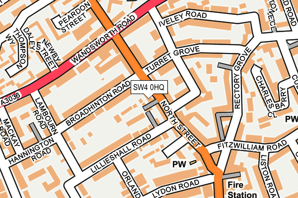 SW4 0HQ map - OS OpenMap – Local (Ordnance Survey)
