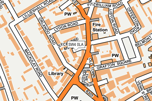 SW4 0LA map - OS OpenMap – Local (Ordnance Survey)