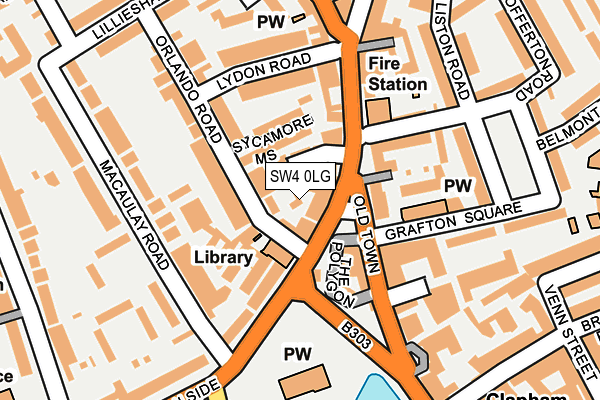 SW4 0LG map - OS OpenMap – Local (Ordnance Survey)