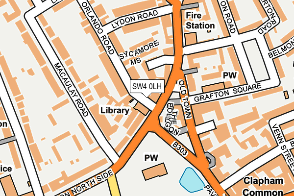 SW4 0LH map - OS OpenMap – Local (Ordnance Survey)