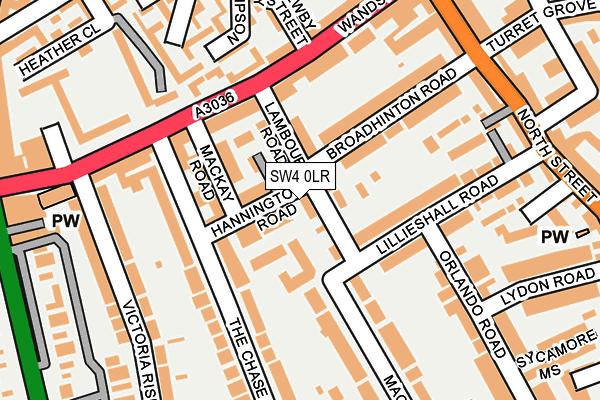 SW4 0LR map - OS OpenMap – Local (Ordnance Survey)