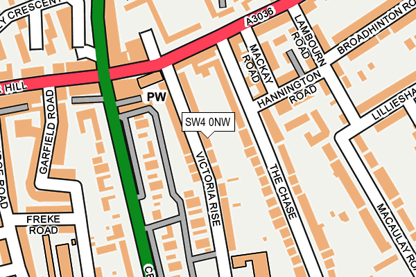 Map of 152 VICTORIA RISE LONDON SW4 LIMITED at local scale