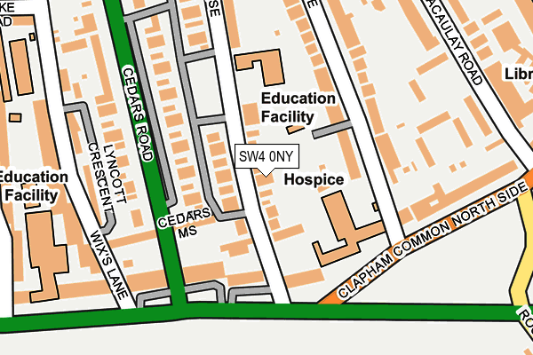 SW4 0NY map - OS OpenMap – Local (Ordnance Survey)