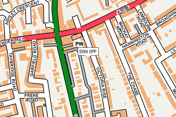 SW4 0PF map - OS OpenMap – Local (Ordnance Survey)