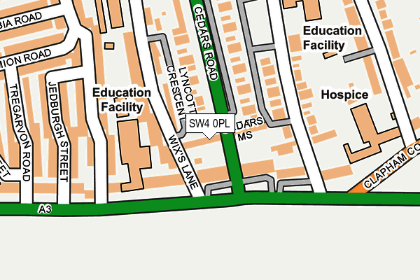 SW4 0PL map - OS OpenMap – Local (Ordnance Survey)