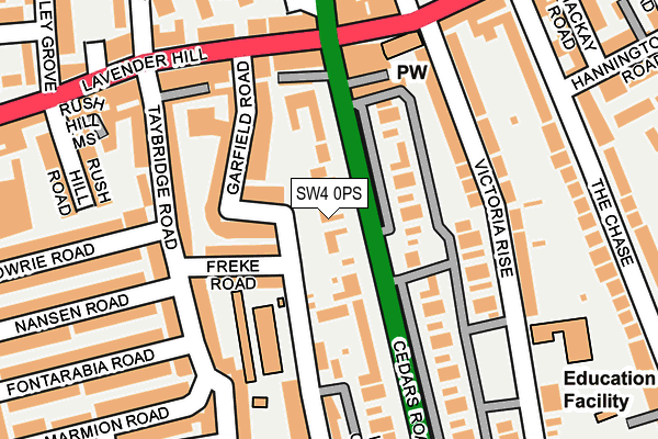 SW4 0PS map - OS OpenMap – Local (Ordnance Survey)