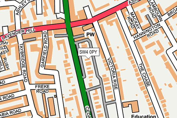 SW4 0PY map - OS OpenMap – Local (Ordnance Survey)