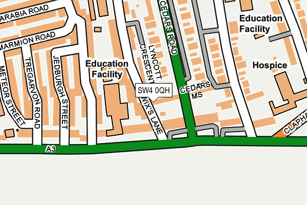 SW4 0QH map - OS OpenMap – Local (Ordnance Survey)