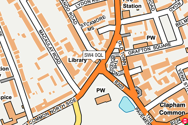 SW4 0QL map - OS OpenMap – Local (Ordnance Survey)
