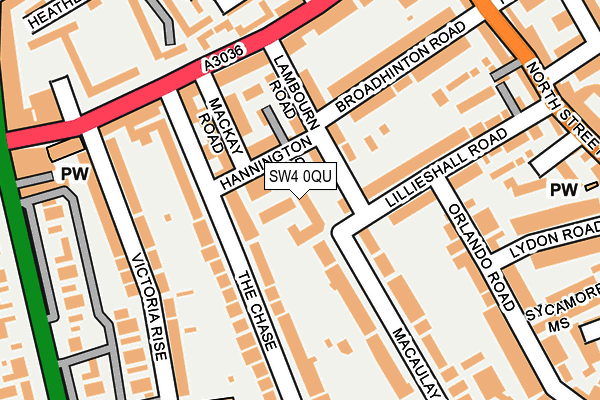 SW4 0QU map - OS OpenMap – Local (Ordnance Survey)