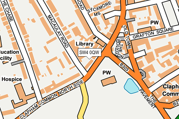 SW4 0QW map - OS OpenMap – Local (Ordnance Survey)