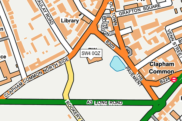 SW4 0QZ map - OS OpenMap – Local (Ordnance Survey)
