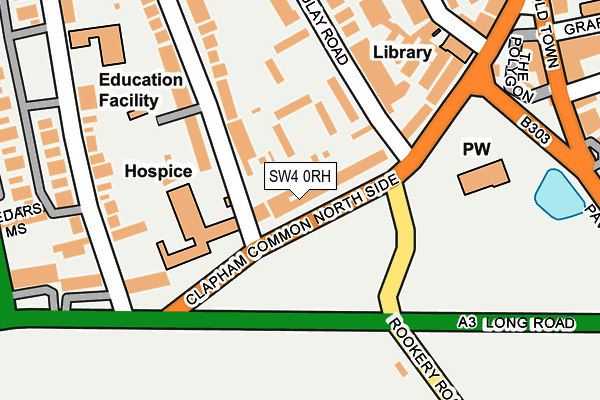 SW4 0RH map - OS OpenMap – Local (Ordnance Survey)