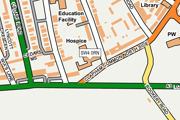 SW4 0RN map - OS OpenMap – Local (Ordnance Survey)