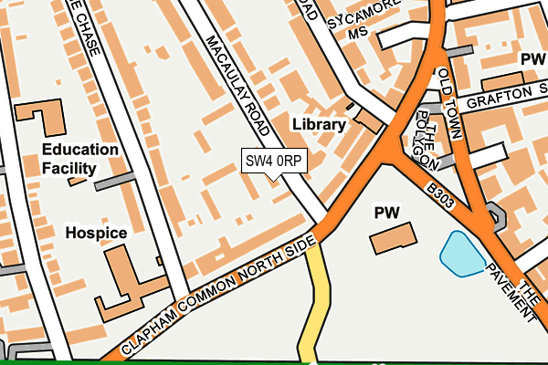 SW4 0RP map - OS OpenMap – Local (Ordnance Survey)