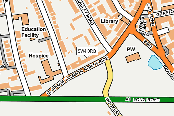 SW4 0RQ map - OS OpenMap – Local (Ordnance Survey)