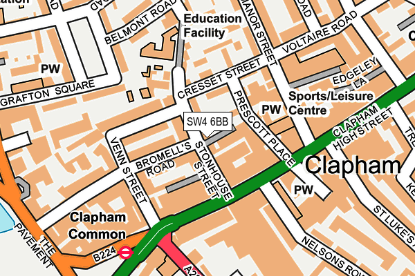 Map of INFERNOS CLAPHAM LIMITED at local scale