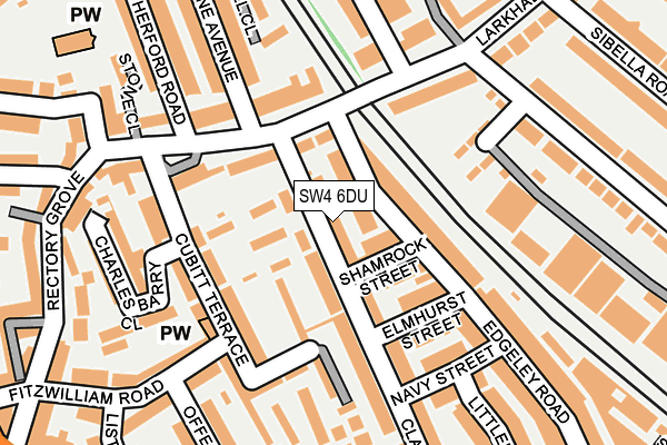 SW4 6DU map - OS OpenMap – Local (Ordnance Survey)