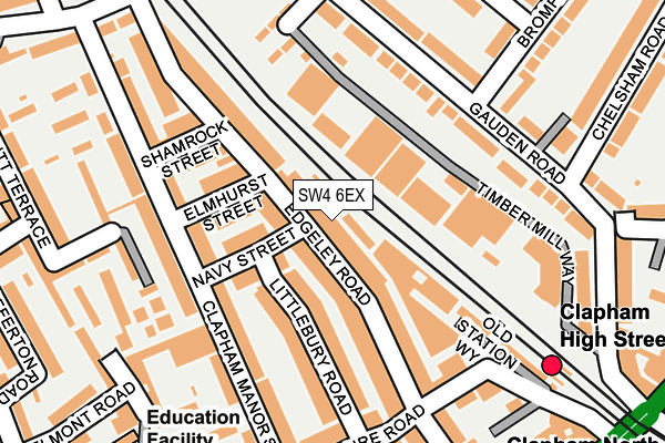 SW4 6EX map - OS OpenMap – Local (Ordnance Survey)
