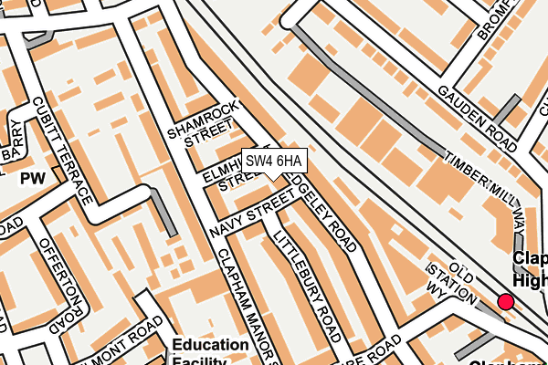 SW4 6HA map - OS OpenMap – Local (Ordnance Survey)