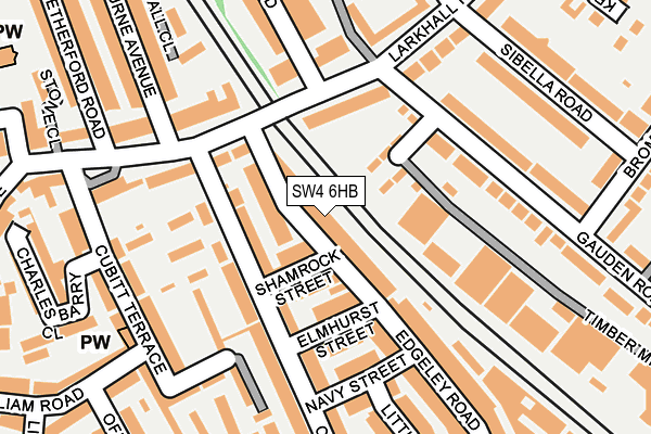 SW4 6HB map - OS OpenMap – Local (Ordnance Survey)