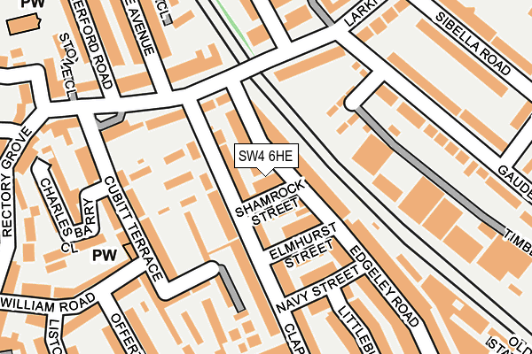 SW4 6HE map - OS OpenMap – Local (Ordnance Survey)