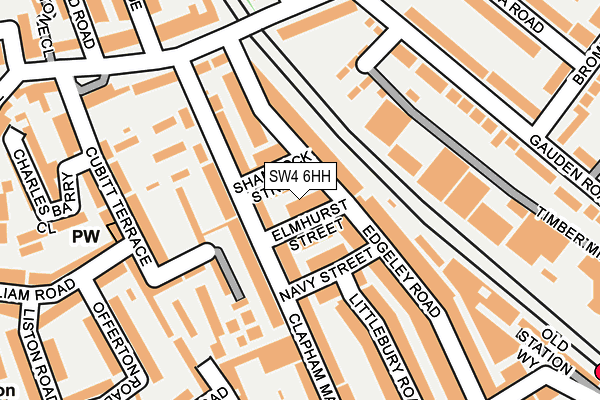 SW4 6HH map - OS OpenMap – Local (Ordnance Survey)
