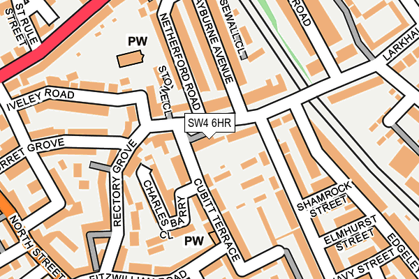 SW4 6HR map - OS OpenMap – Local (Ordnance Survey)