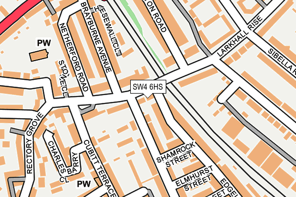 SW4 6HS map - OS OpenMap – Local (Ordnance Survey)