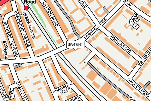 SW4 6HT map - OS OpenMap – Local (Ordnance Survey)