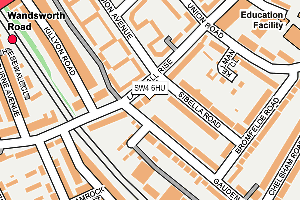 SW4 6HU map - OS OpenMap – Local (Ordnance Survey)