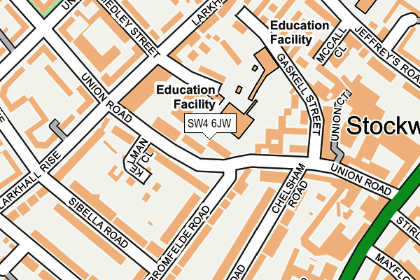 SW4 6JW map - OS OpenMap – Local (Ordnance Survey)