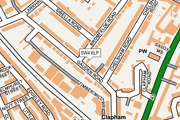 SW4 6LP map - OS OpenMap – Local (Ordnance Survey)