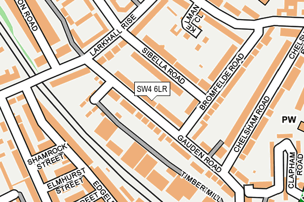 SW4 6LR map - OS OpenMap – Local (Ordnance Survey)