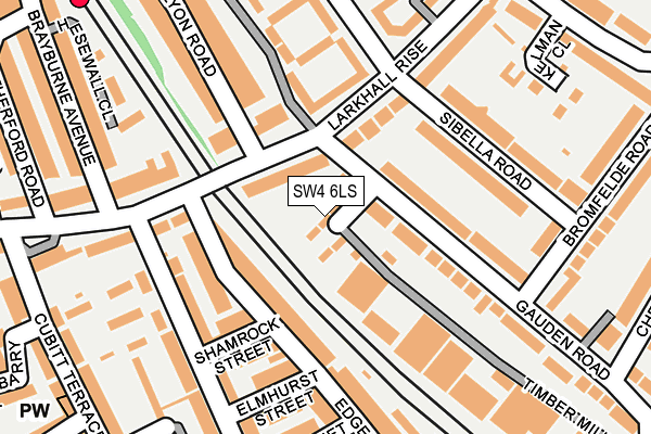 SW4 6LS map - OS OpenMap – Local (Ordnance Survey)