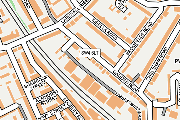 SW4 6LT map - OS OpenMap – Local (Ordnance Survey)