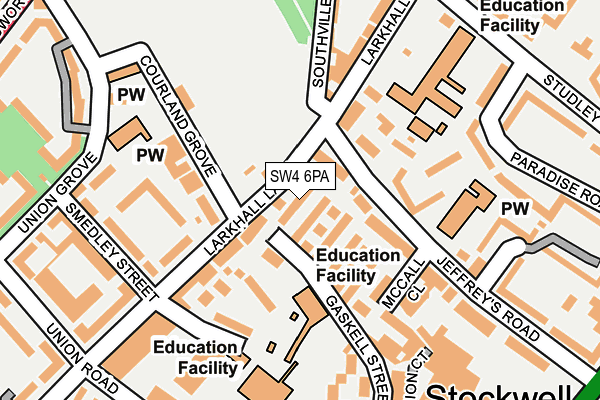 SW4 6PA map - OS OpenMap – Local (Ordnance Survey)