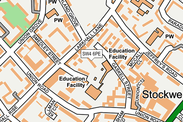 SW4 6PE map - OS OpenMap – Local (Ordnance Survey)