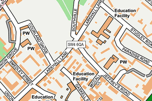 SW4 6QA map - OS OpenMap – Local (Ordnance Survey)