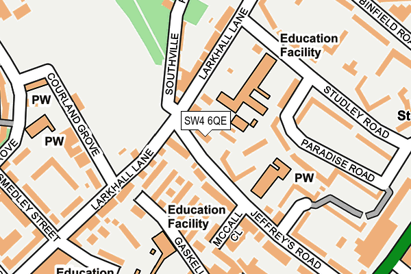 SW4 6QE map - OS OpenMap – Local (Ordnance Survey)