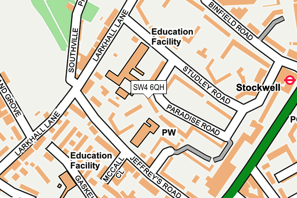 SW4 6QH map - OS OpenMap – Local (Ordnance Survey)
