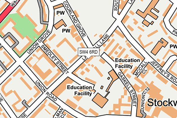 SW4 6RD map - OS OpenMap – Local (Ordnance Survey)