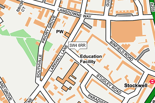 SW4 6RR map - OS OpenMap – Local (Ordnance Survey)