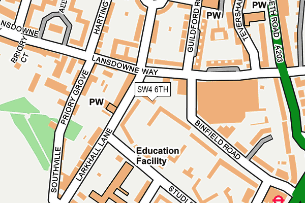 SW4 6TH map - OS OpenMap – Local (Ordnance Survey)