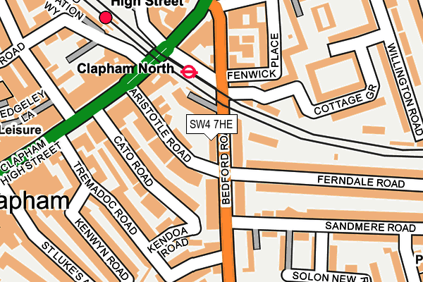 SW4 7HE map - OS OpenMap – Local (Ordnance Survey)