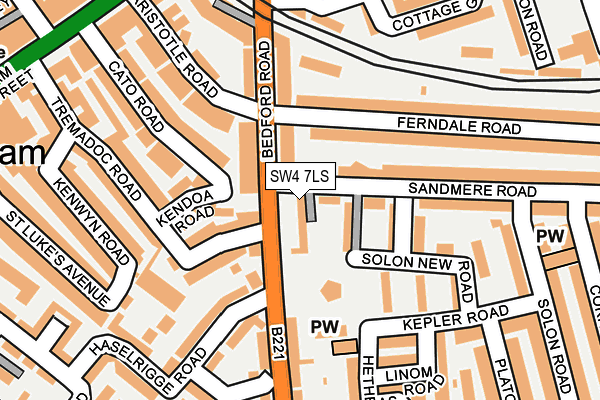 SW4 7LS map - OS OpenMap – Local (Ordnance Survey)