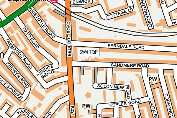SW4 7QP map - OS OpenMap – Local (Ordnance Survey)
