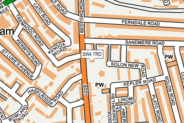 SW4 7RD map - OS OpenMap – Local (Ordnance Survey)