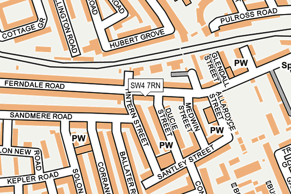 SW4 7RN map - OS OpenMap – Local (Ordnance Survey)