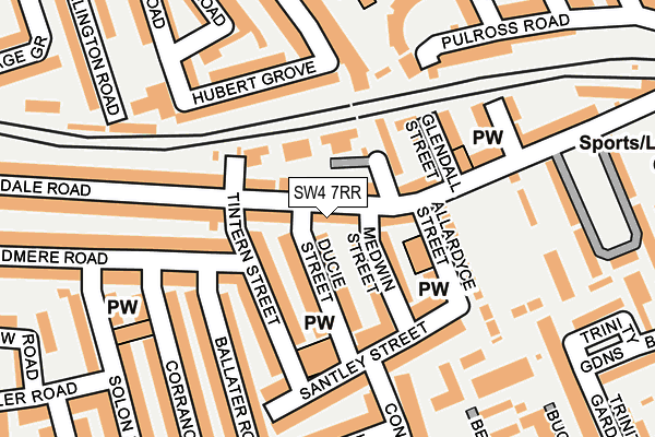 SW4 7RR map - OS OpenMap – Local (Ordnance Survey)